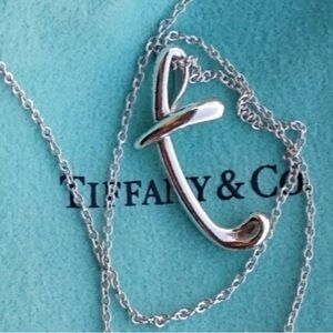 Vintage Elsa Peretti Sterling Tiffany & Co Initial T Alphabet Necklace ~Spain~